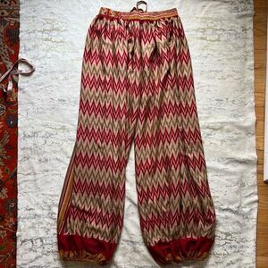 100% vintage silk parachute pants made in Italy